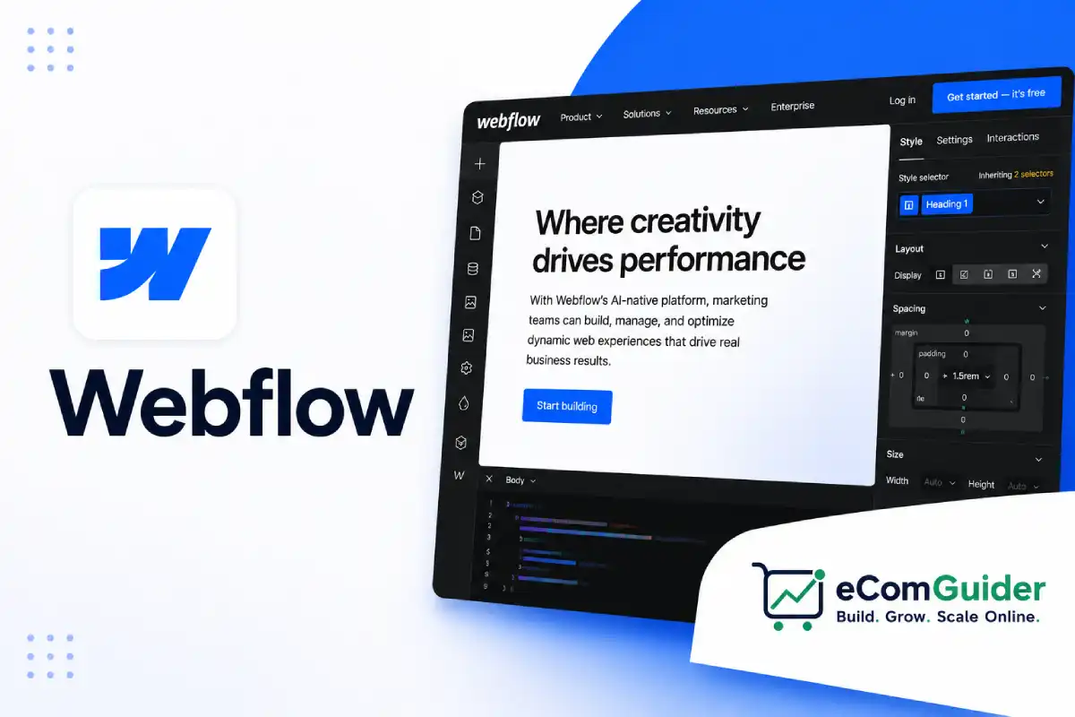 Webflow platform pricing features integrations and use cases