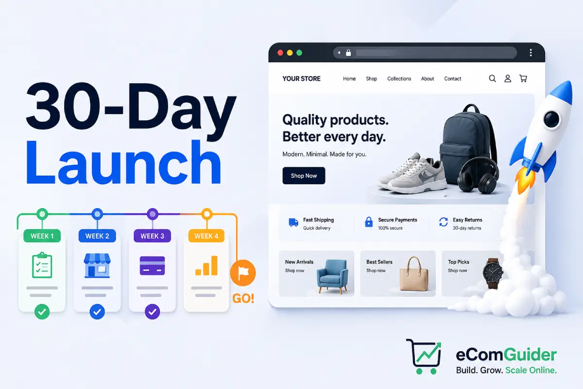 30-day eCommerce launch timeline