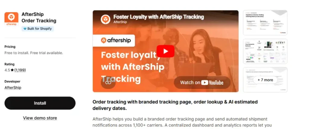 AfterShip Shopify App