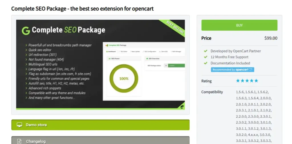 Complete SEO Package Extension Opencart