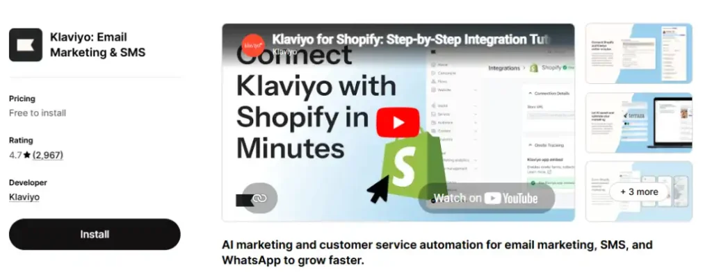 Klaviyo Shopify App