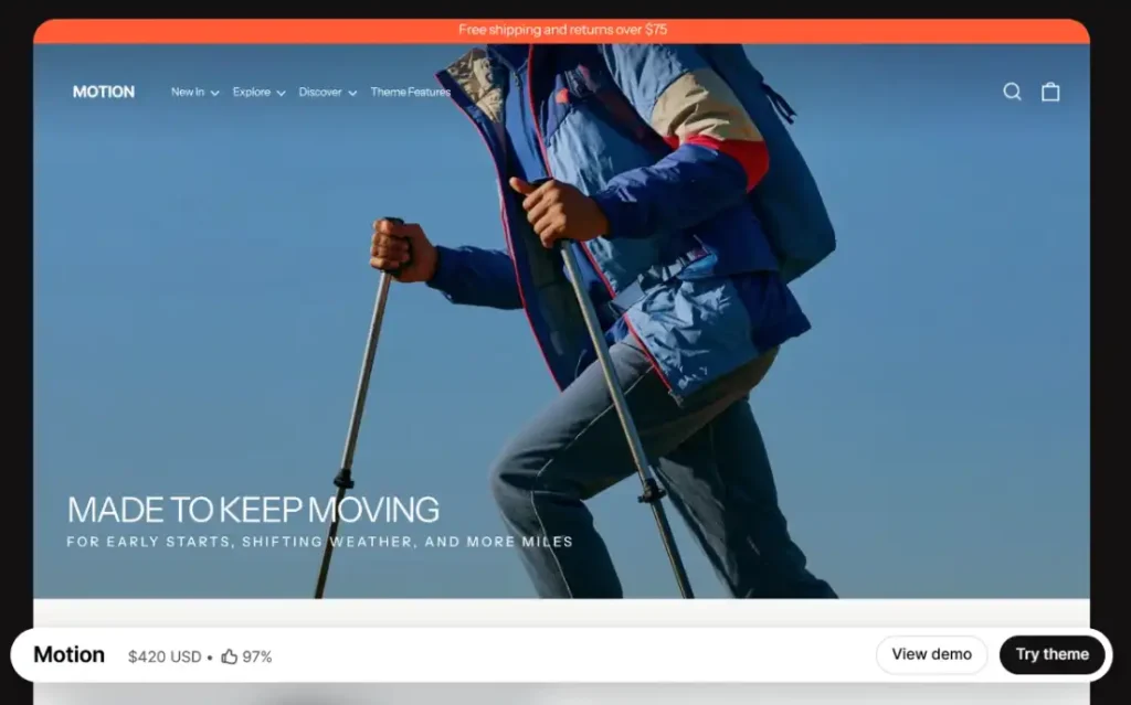 Motion Shopify theme