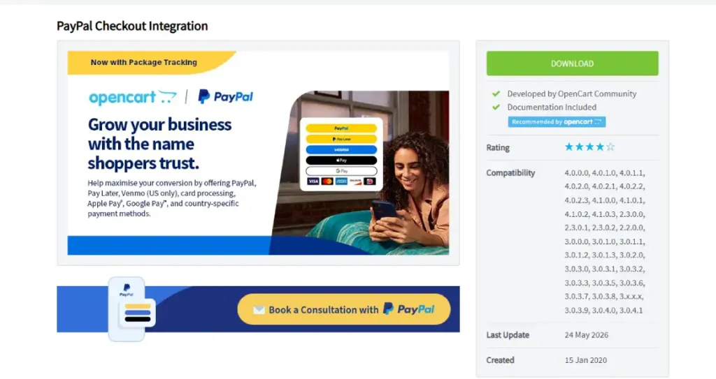 PayPal Checkout Opencart