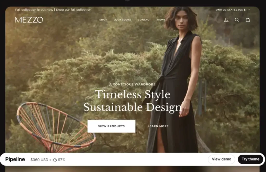 Pipeline Shopify theme