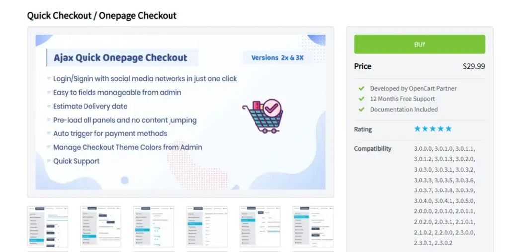 Quick Checkout Complete Solution Extension Opencart
