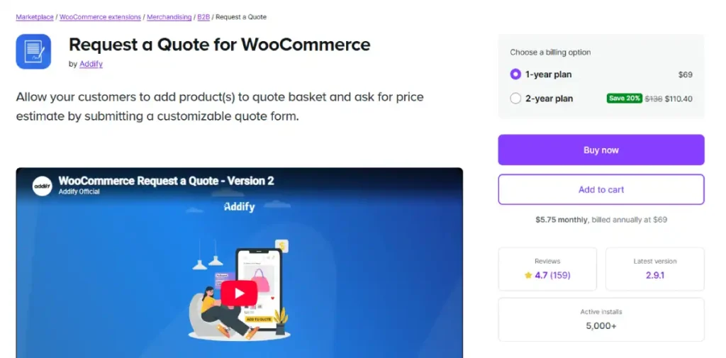 Request a Quote for WooCommerce