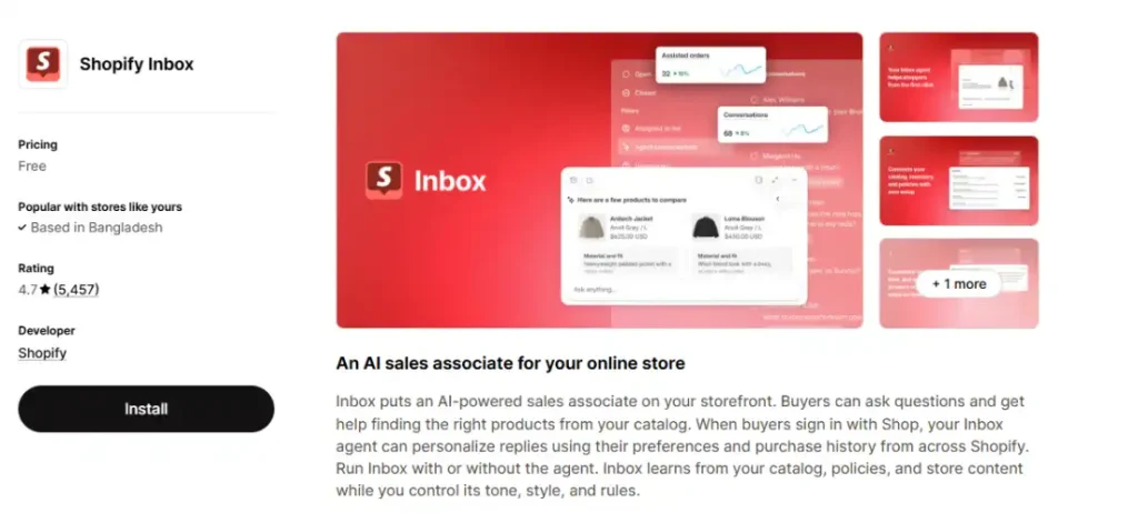 Shopify Inbox Shopify App