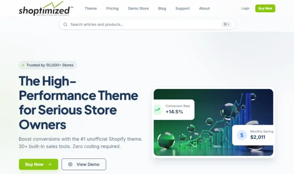 Shoptimized Shopify theme