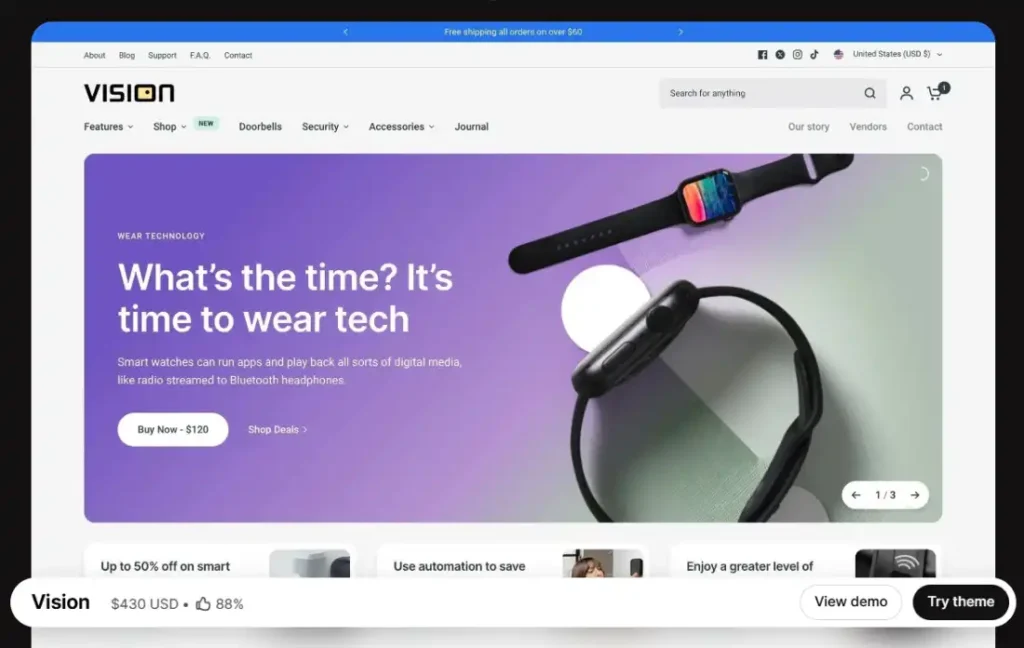 Vision Shopify theme