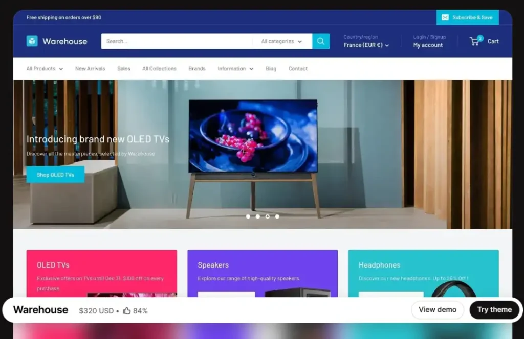 Warehouse Shopify theme