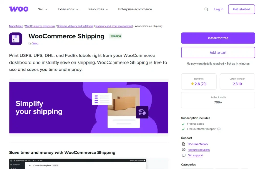 WooCommerce Shipping