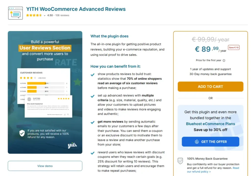 YITH WooCommerce Product Reviews