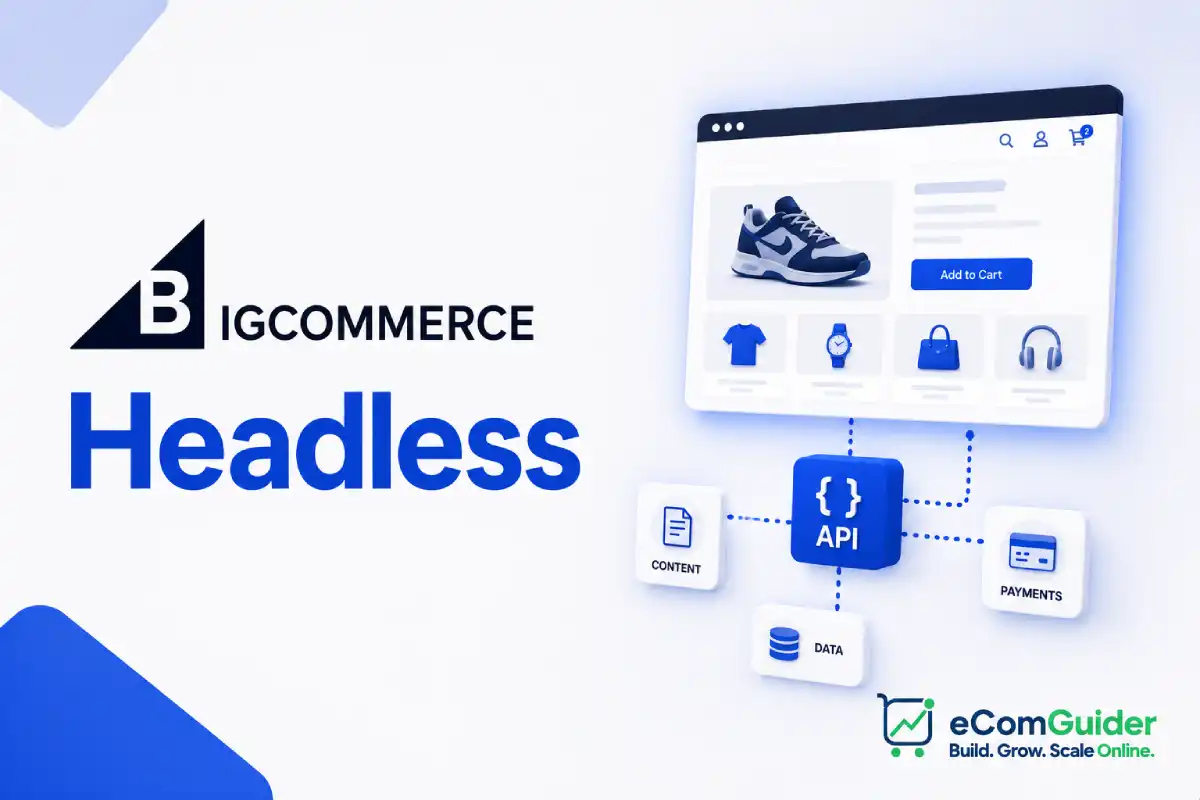 BigCommerce Headless architecture with API-driven storefront and backend