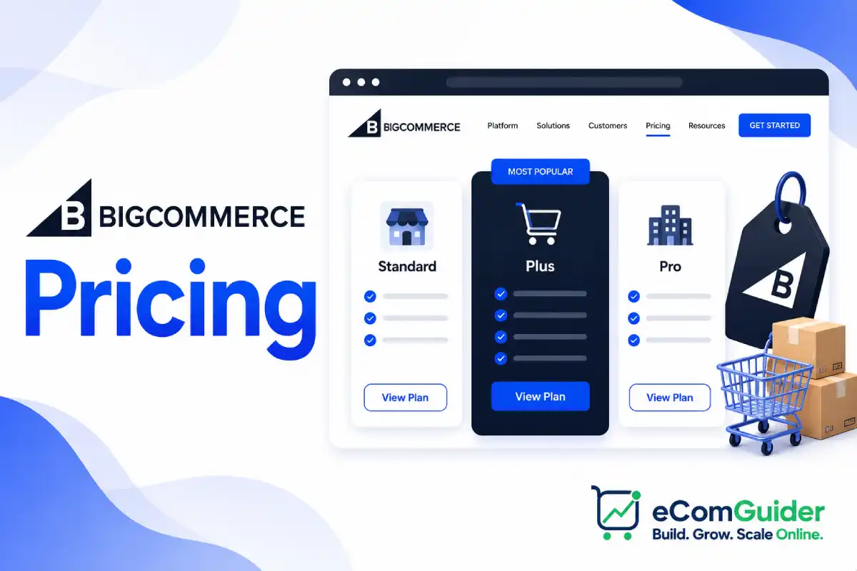 BigCommerce pricing plans comparison dashboard