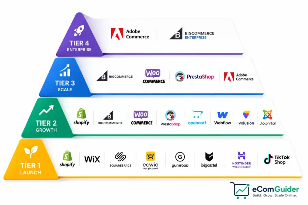 Best eCommerce platform by business stage