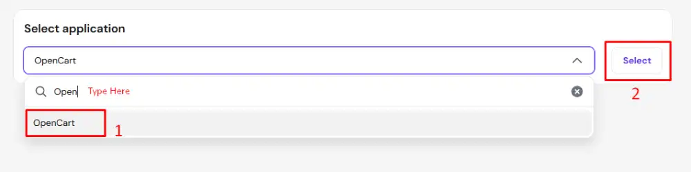How to select OpenCart in Hostinger Auto Installer