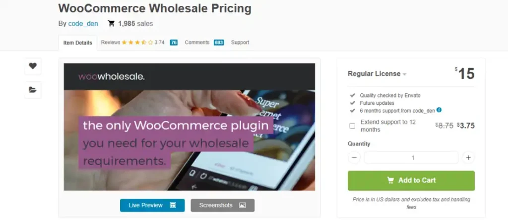 woocommerce wholesale pricing plugin CodeCanyon